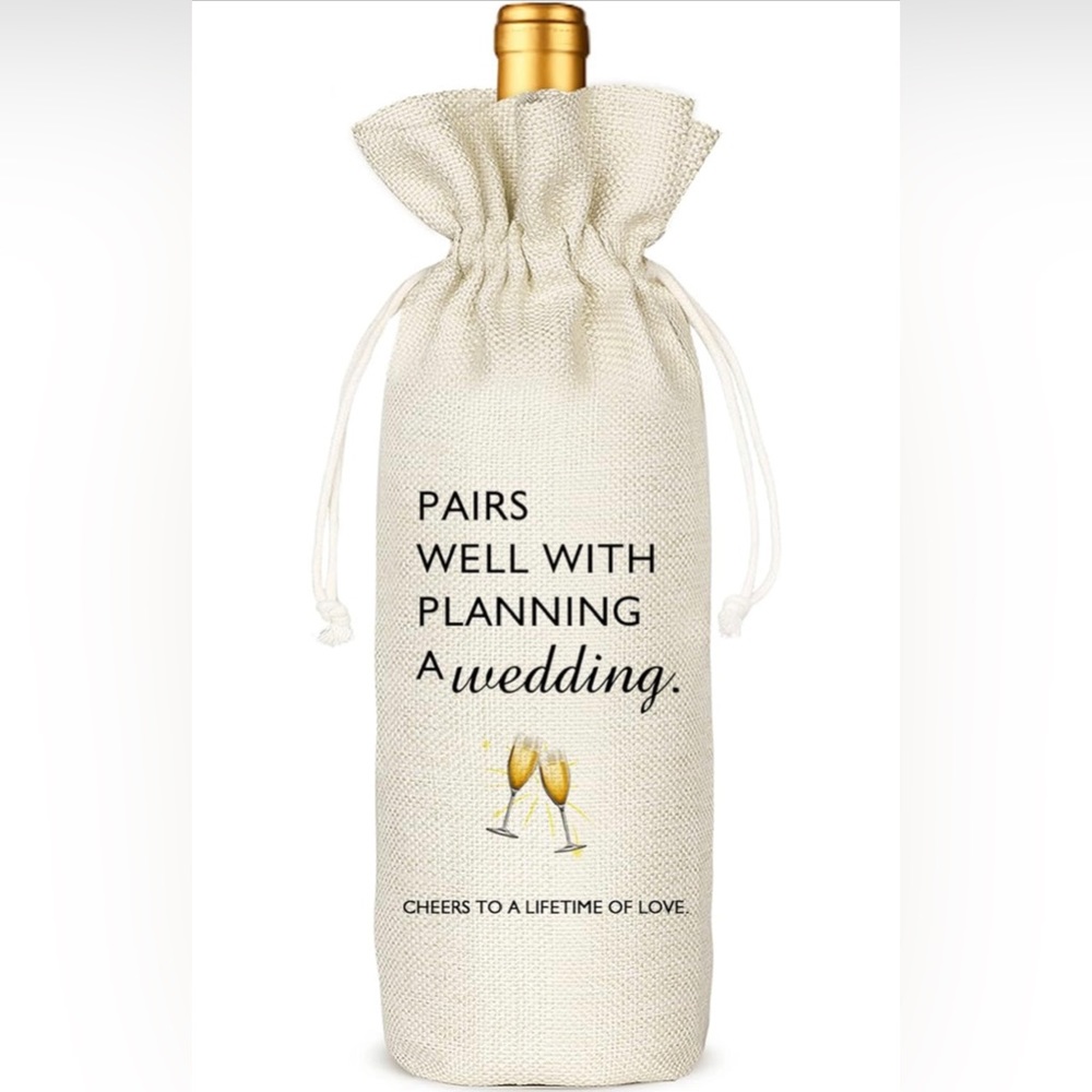 WINE/CHAMPAGNE BOTTLE COVER FOR WEDDING NWOT